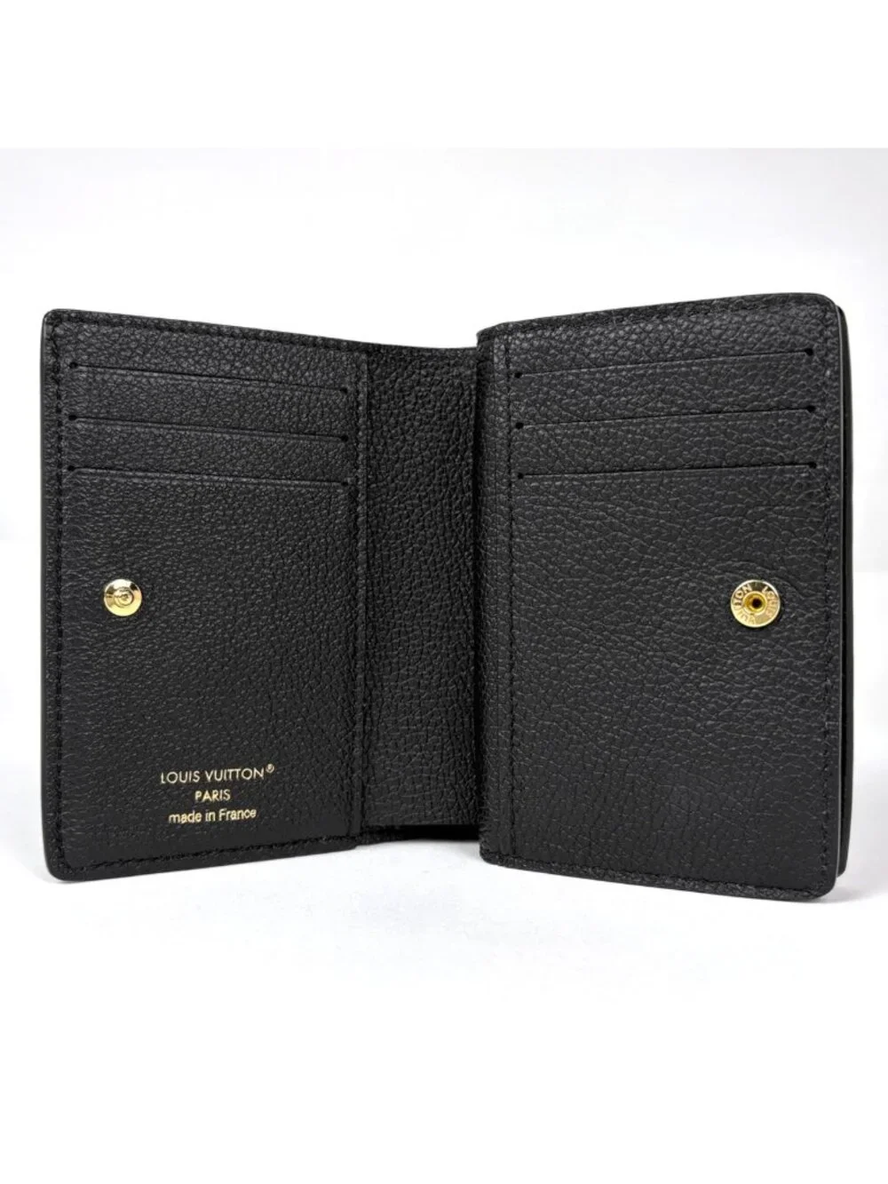 Louis Vuitton Portefeuille Clair Bifold Wallet Monogram Empreinte Noir